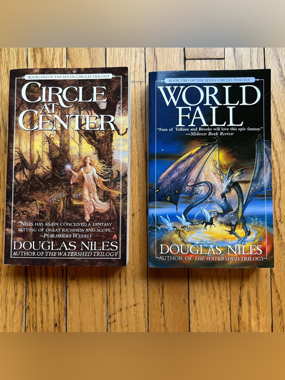 Douglas Niles Fantasy Paperback Set — Circle at Center / World Fall